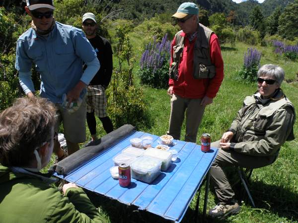 Lunch on the riverbank