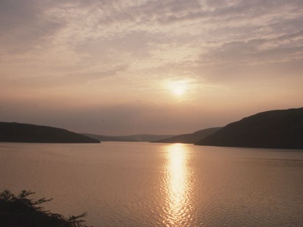Claerwen Reservoir on the Elan Valley Estate