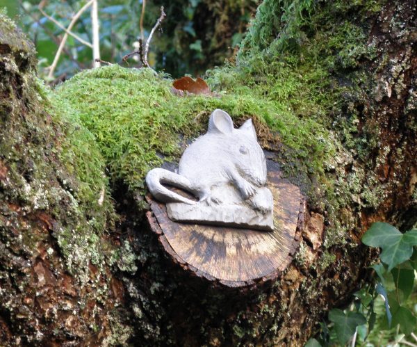One of the wood carvings at the reserve