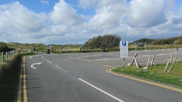 The car park at Morfa Harlech