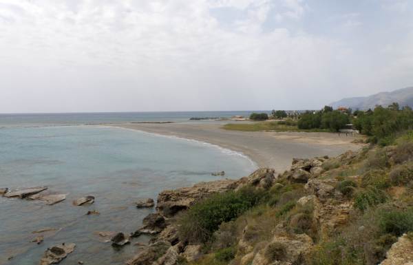 Crete's southern coasline at Frangokastello